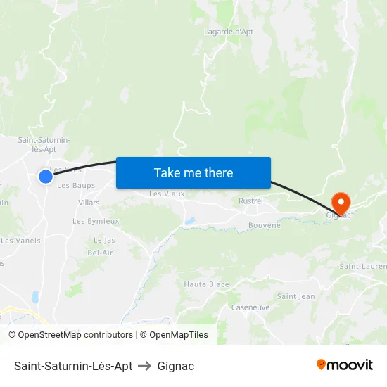 Saint-Saturnin-Lès-Apt to Gignac map
