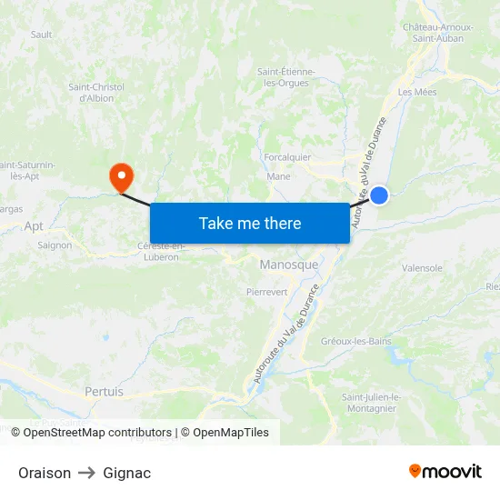 Oraison to Gignac map