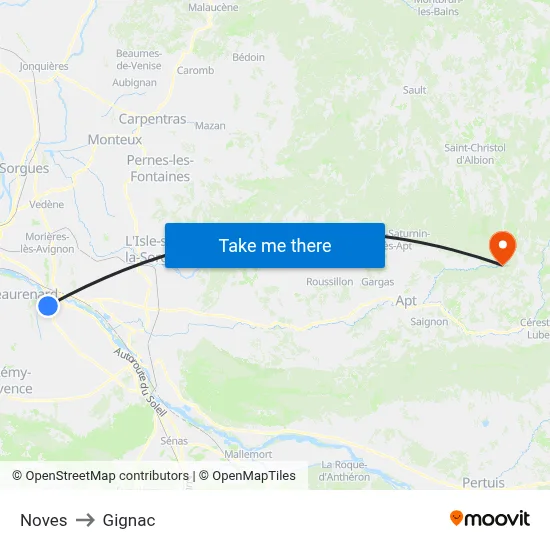 Noves to Gignac map