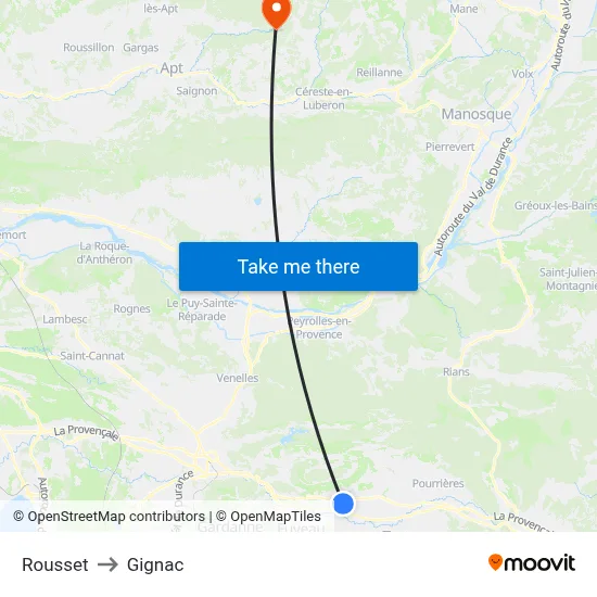 Rousset to Gignac map