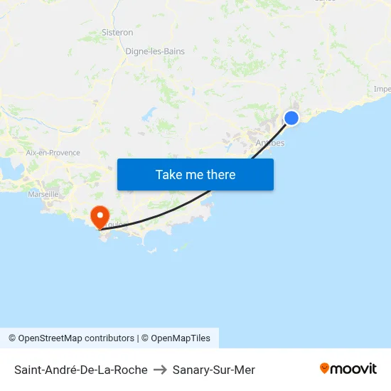Saint-André-De-La-Roche to Sanary-Sur-Mer map