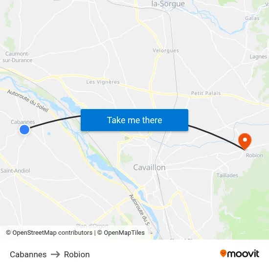 Cabannes to Robion map