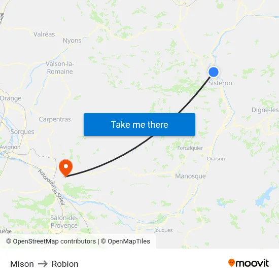 Mison to Robion map