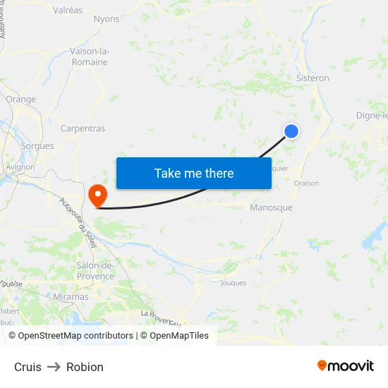 Cruis to Robion map