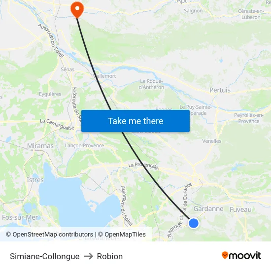 Simiane-Collongue to Robion map