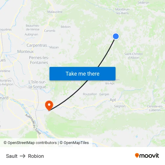 Sault to Robion map