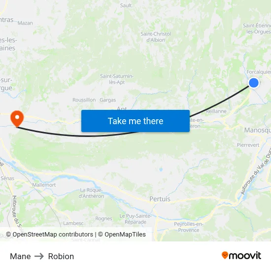 Mane to Robion map