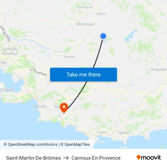 Saint-Martin-De-Brômes to Carnoux-En-Provence map