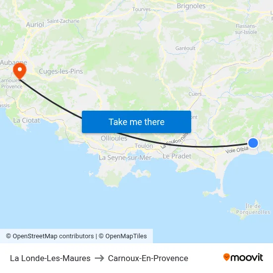 La Londe-Les-Maures to Carnoux-En-Provence map