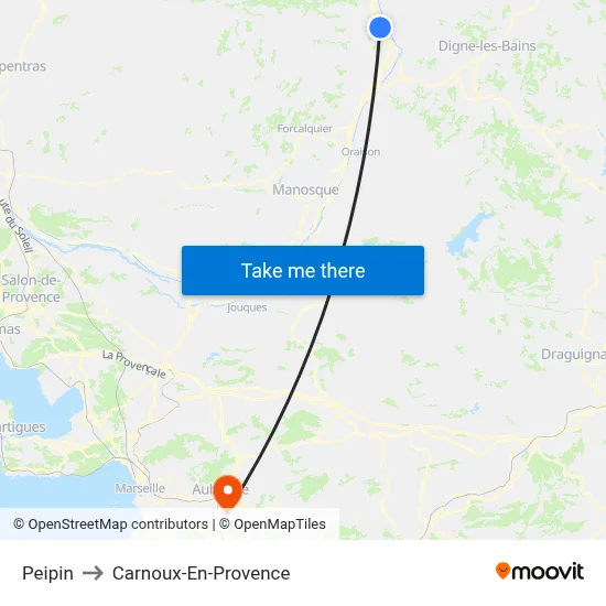 Peipin to Carnoux-En-Provence map