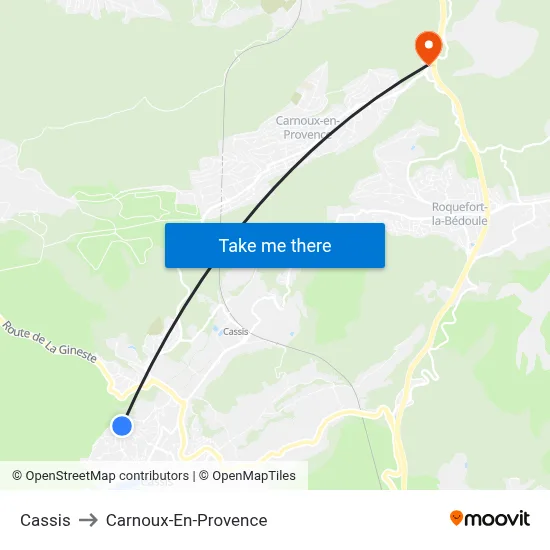 Cassis to Carnoux-En-Provence map