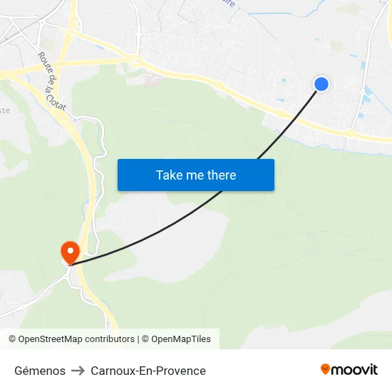 Gémenos to Carnoux-En-Provence map