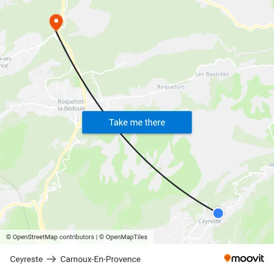 Ceyreste to Carnoux-En-Provence map