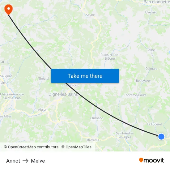 Annot to Melve map