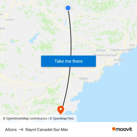 Allons to Rayol-Canadel-Sur-Mer map