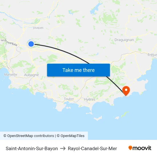 Saint-Antonin-Sur-Bayon to Rayol-Canadel-Sur-Mer map