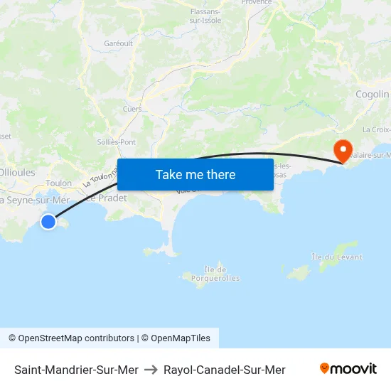 Saint-Mandrier-Sur-Mer to Rayol-Canadel-Sur-Mer map
