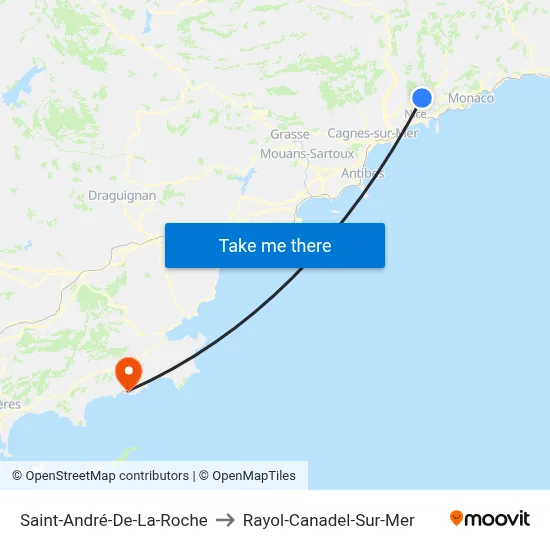Saint-André-De-La-Roche to Rayol-Canadel-Sur-Mer map