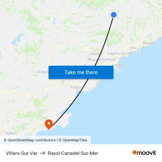 Villars-Sur-Var to Rayol-Canadel-Sur-Mer map