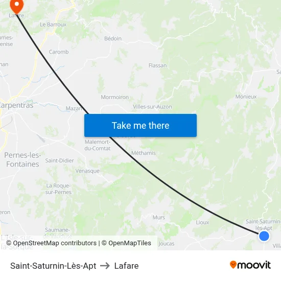 Saint-Saturnin-Lès-Apt to Lafare map