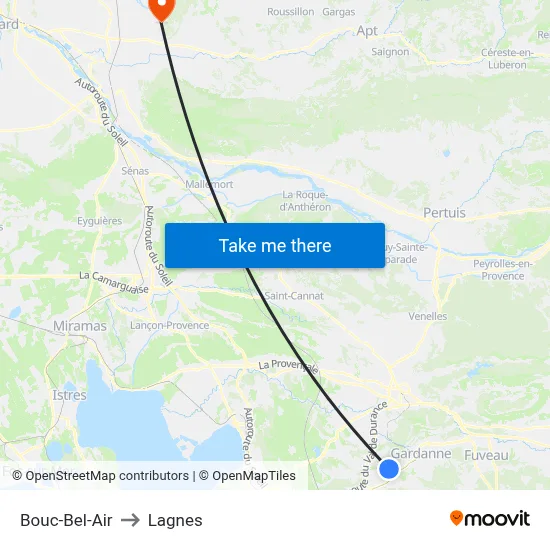 Bouc-Bel-Air to Lagnes map