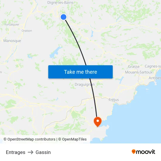 Entrages to Gassin map