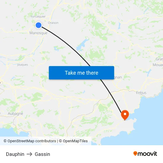 Dauphin to Gassin map