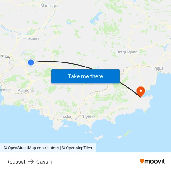 Rousset to Gassin map