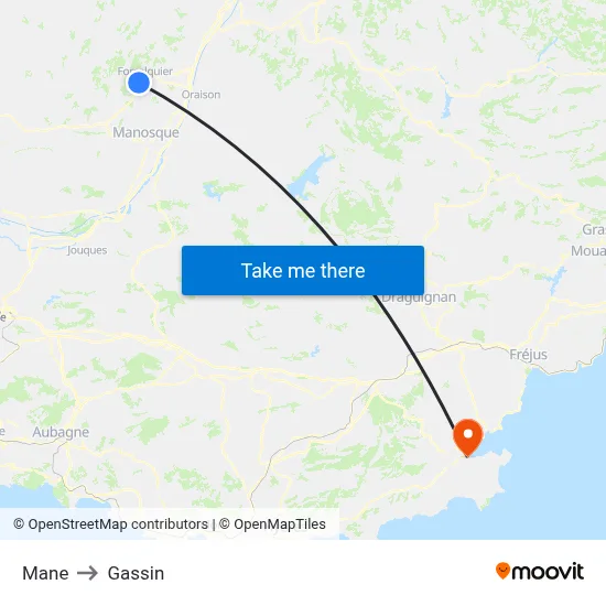 Mane to Gassin map