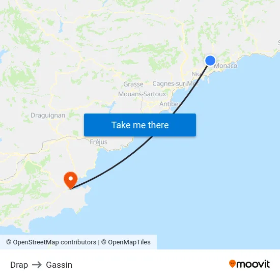 Drap to Gassin map