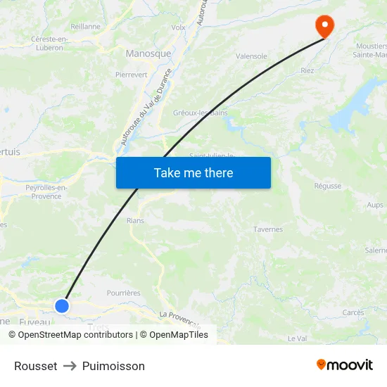 Rousset to Puimoisson map