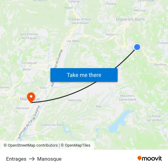 Entrages to Manosque map