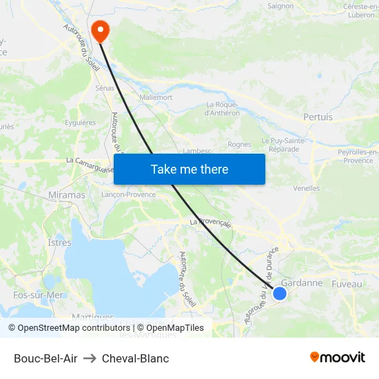 Bouc-Bel-Air to Cheval-Blanc map