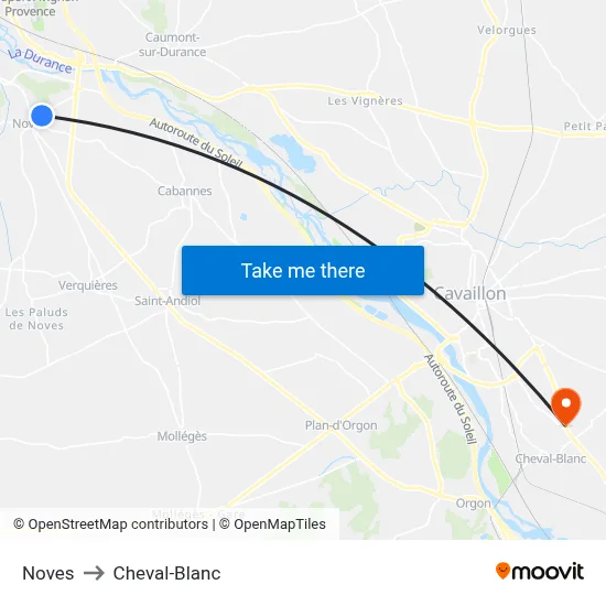 Noves to Cheval-Blanc map