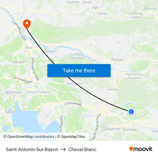 Saint-Antonin-Sur-Bayon to Cheval-Blanc map