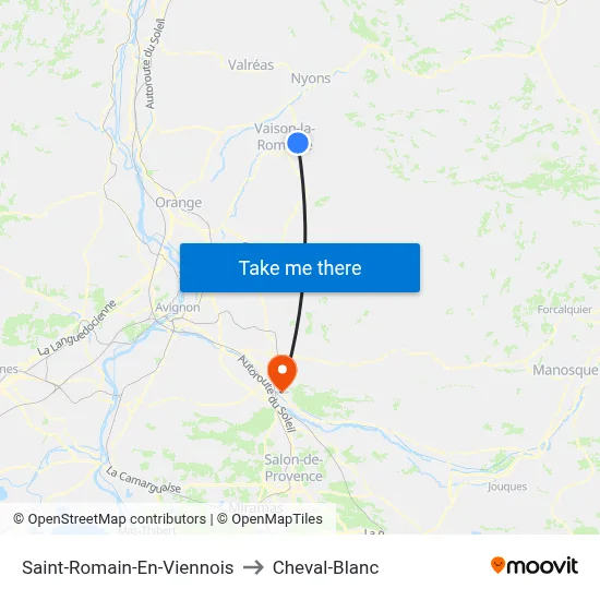 Saint-Romain-En-Viennois to Cheval-Blanc map