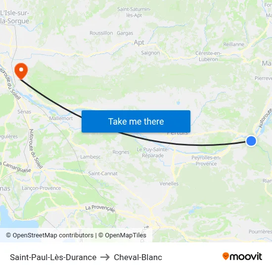 Saint-Paul-Lès-Durance to Cheval-Blanc map