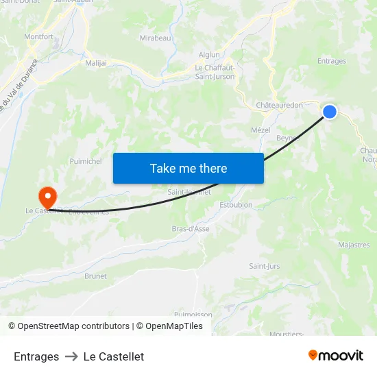 Entrages to Le Castellet map