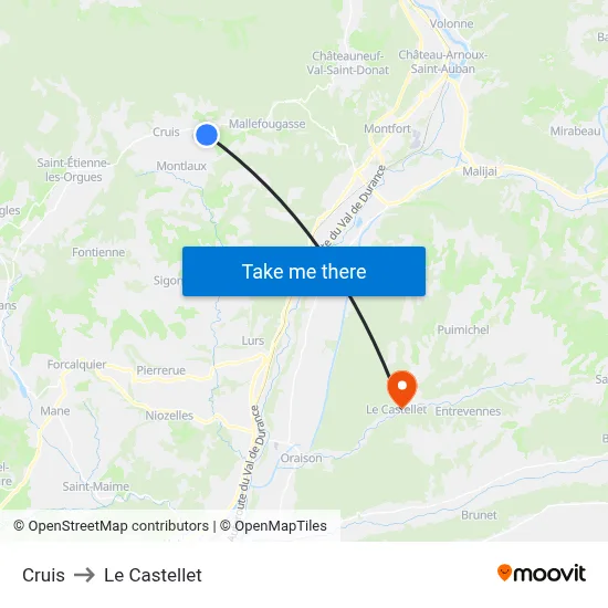 Cruis to Le Castellet map