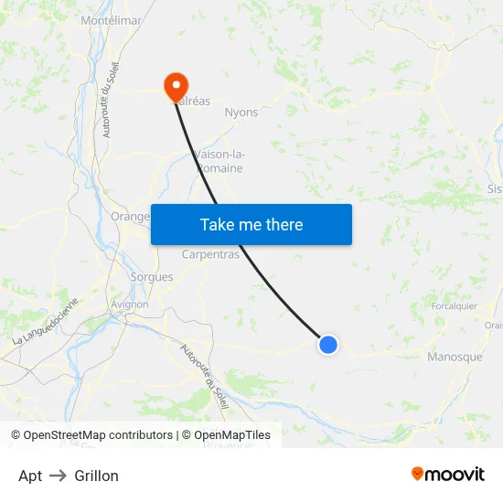 Apt to Grillon map
