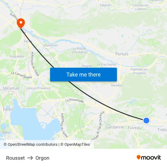 Rousset to Orgon map