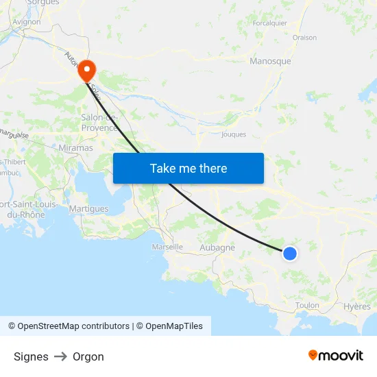 Signes to Orgon map