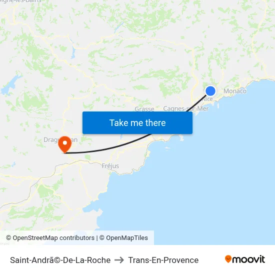 Saint-Andrã©-De-La-Roche to Trans-En-Provence map
