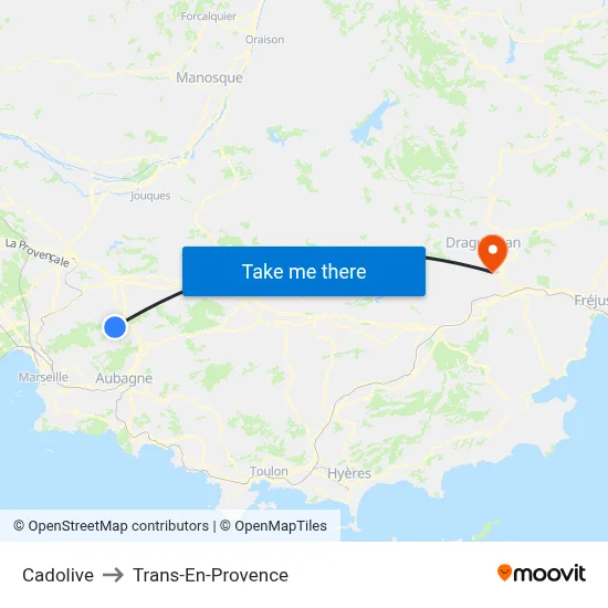 Cadolive to Trans-En-Provence map