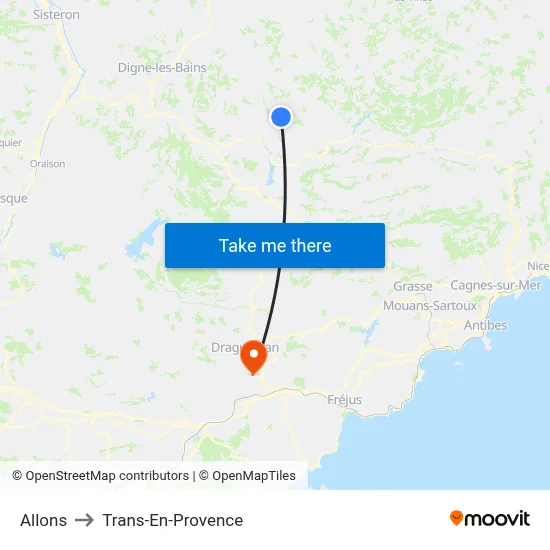 Allons to Trans-En-Provence map