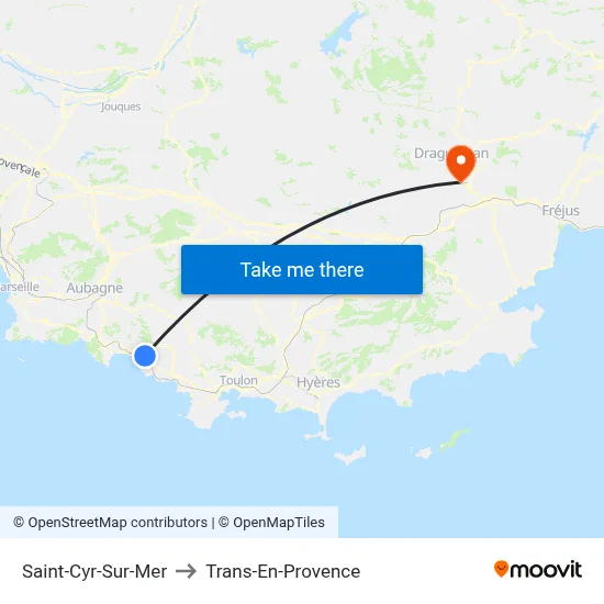 Saint-Cyr-Sur-Mer to Trans-En-Provence map