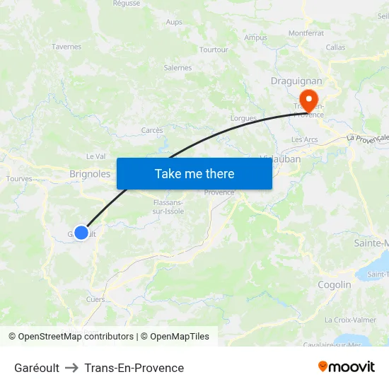 Garéoult to Trans-En-Provence map