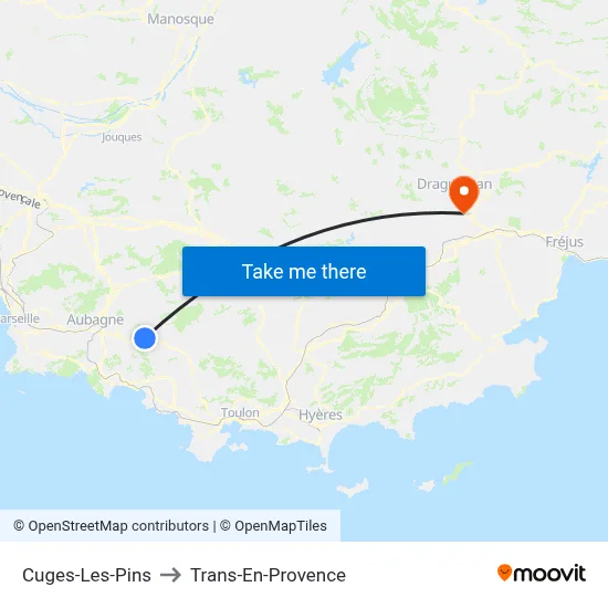 Cuges-Les-Pins to Trans-En-Provence map
