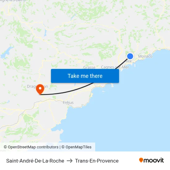 Saint-André-De-La-Roche to Trans-En-Provence map