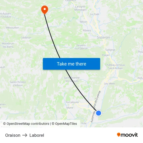Oraison to Laborel map